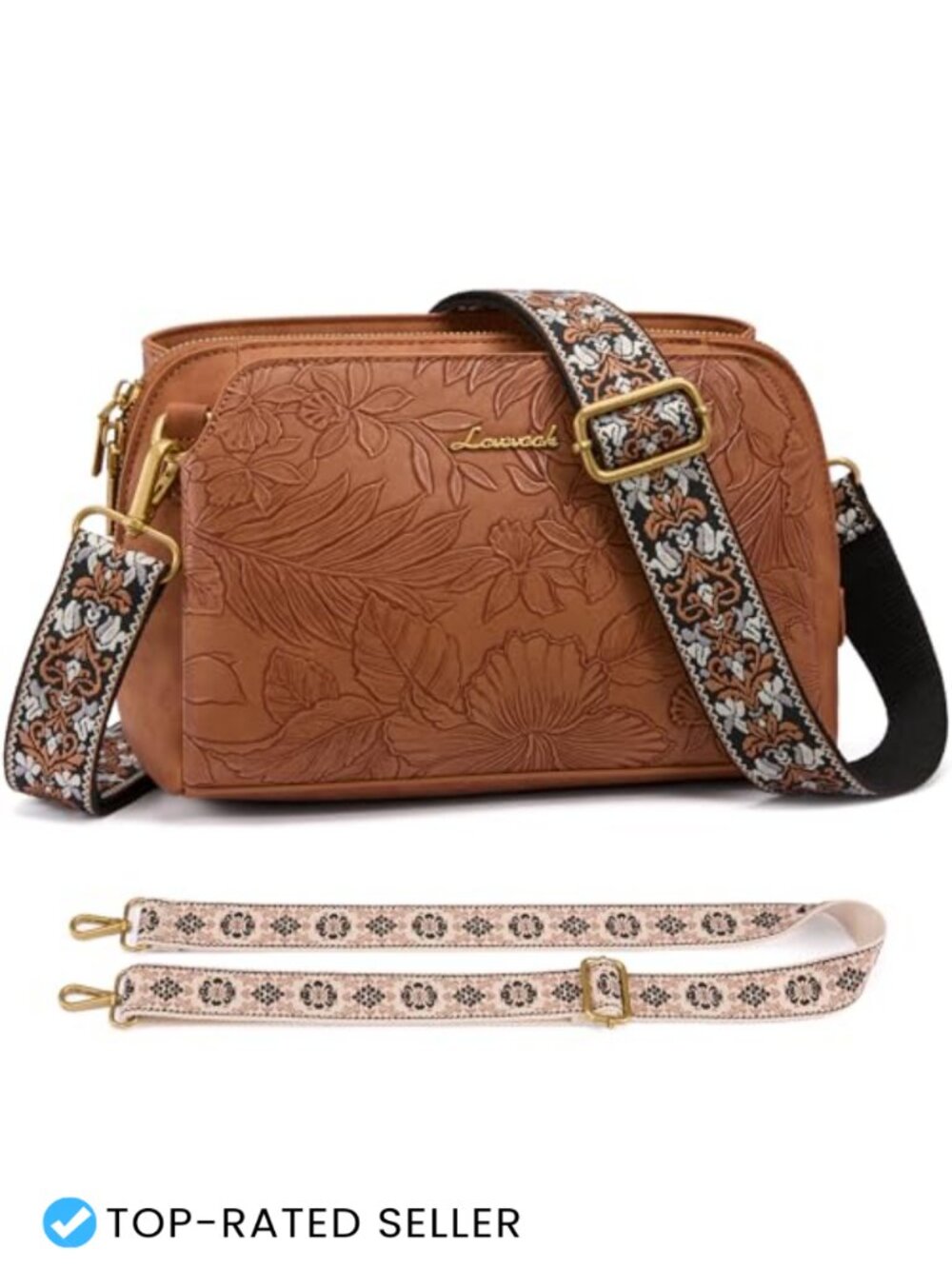 PU Leather Crossbody Bag RFID Anti Theft Small Travel Purse 2 Straps
